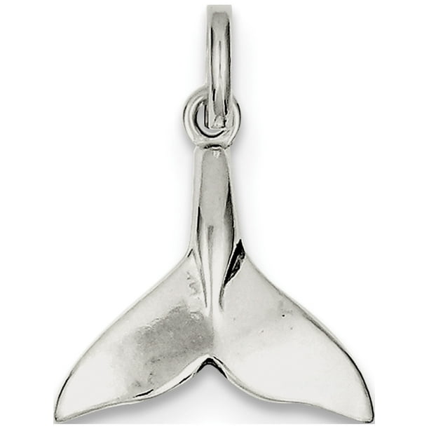 Sterling Silver Jewelry Pendants & Charms Solid Polished Whale Tail Pendant Sterling Silver Jewelry Pendants & Charms Solid Polished Whale Tail Pendant